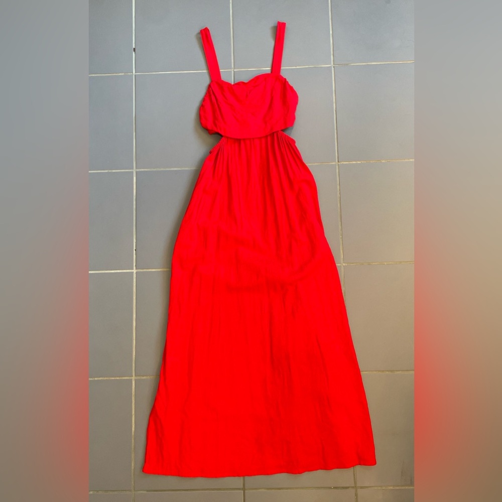 Elegant Red Maxi Dress (sides are cut out)